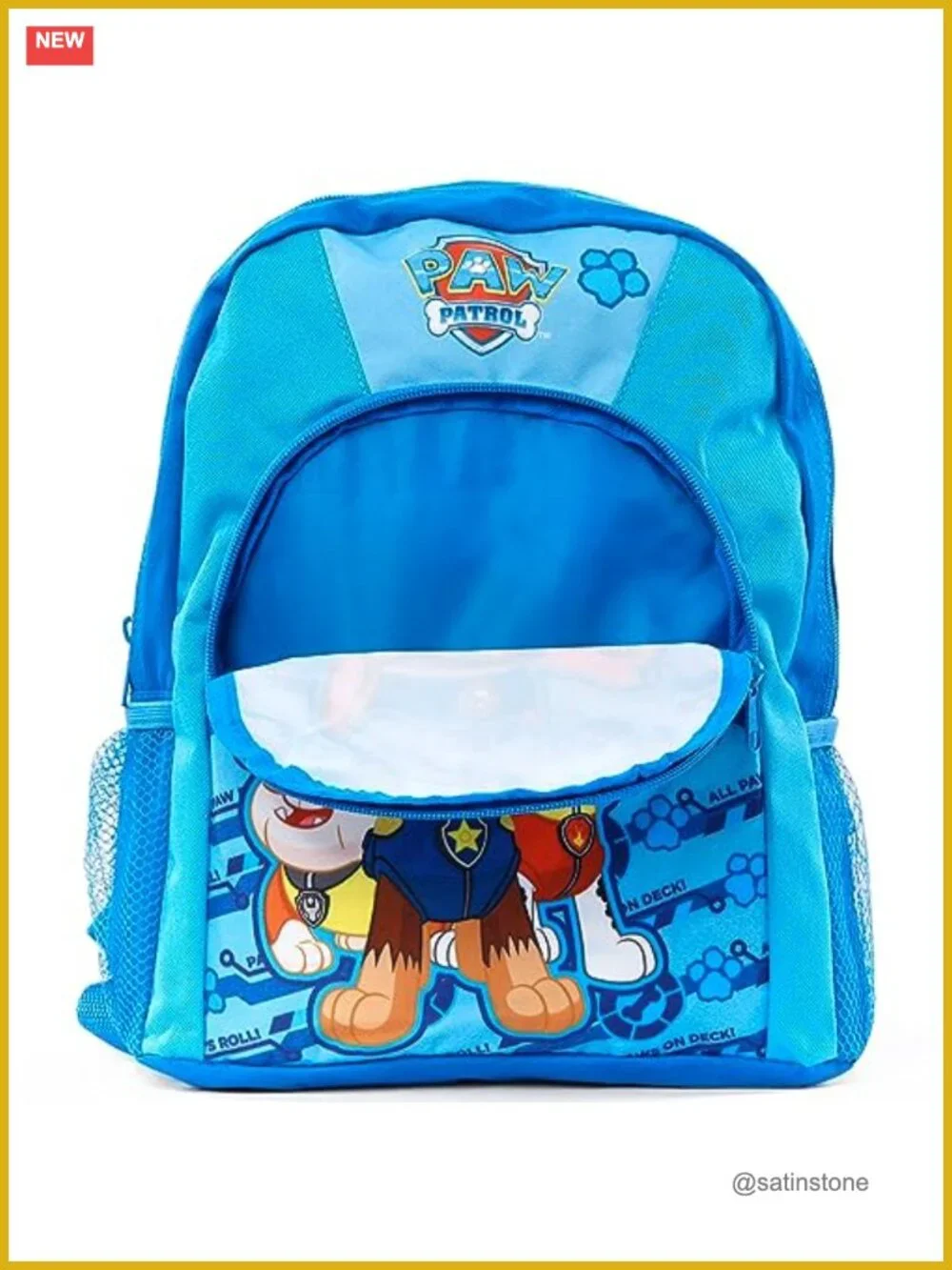Paw Patrol Kids Backpack with Side Pockets and Adjustable Straps